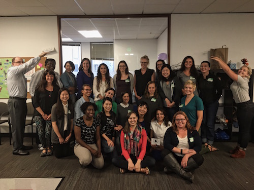 photo of class of 24 Adies and their teachers